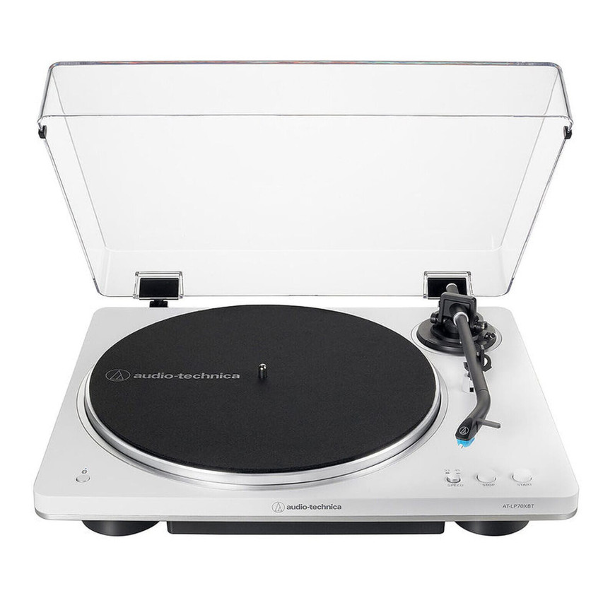 KEF LSX II Blanc + Audio-Technica AT-LP70XBT Blanc
