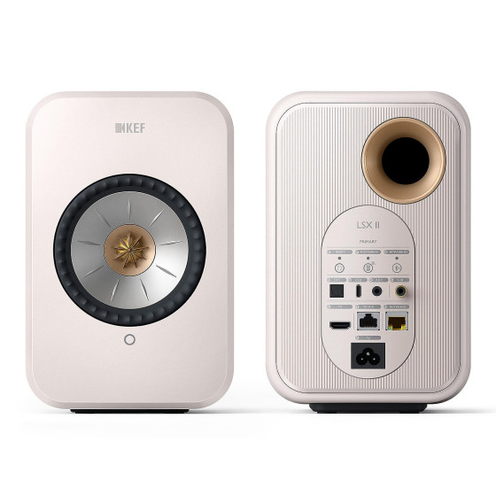 KEF LSX II Blanc + Audio-Technica AT-LP70XBT Blanc