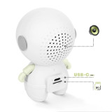Avizar Enceinte Bluetooth Astronaute LED RGB Compact Blanc