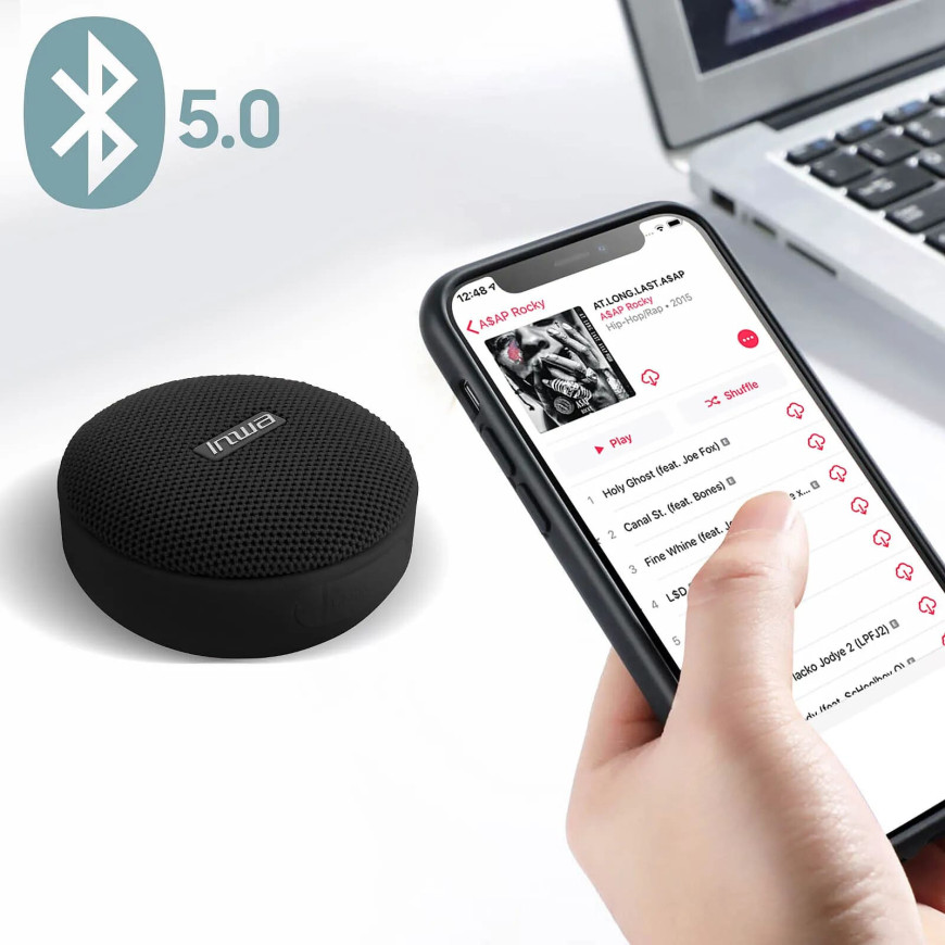 Avizar Enceinte Bluetooth Vélo Haut-parleur Sport 5W Sans-fil Étanche IPX7 noir