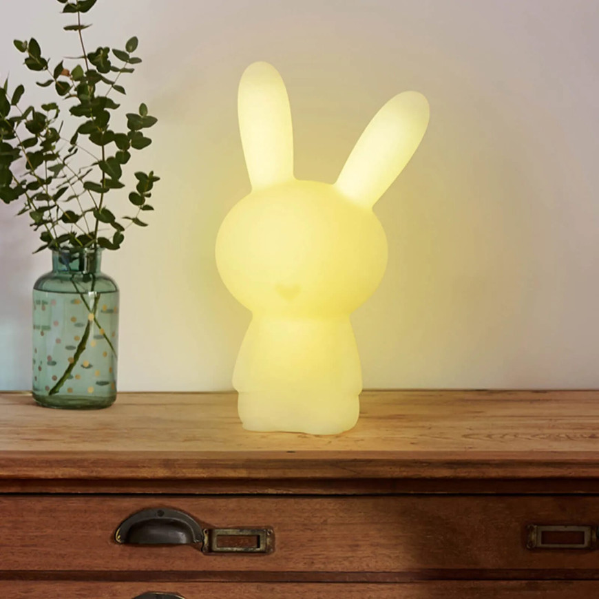 BIGBEN BTLSRABBIT - Enceinte portable sans fil lumineuse et veilleuse Lapin