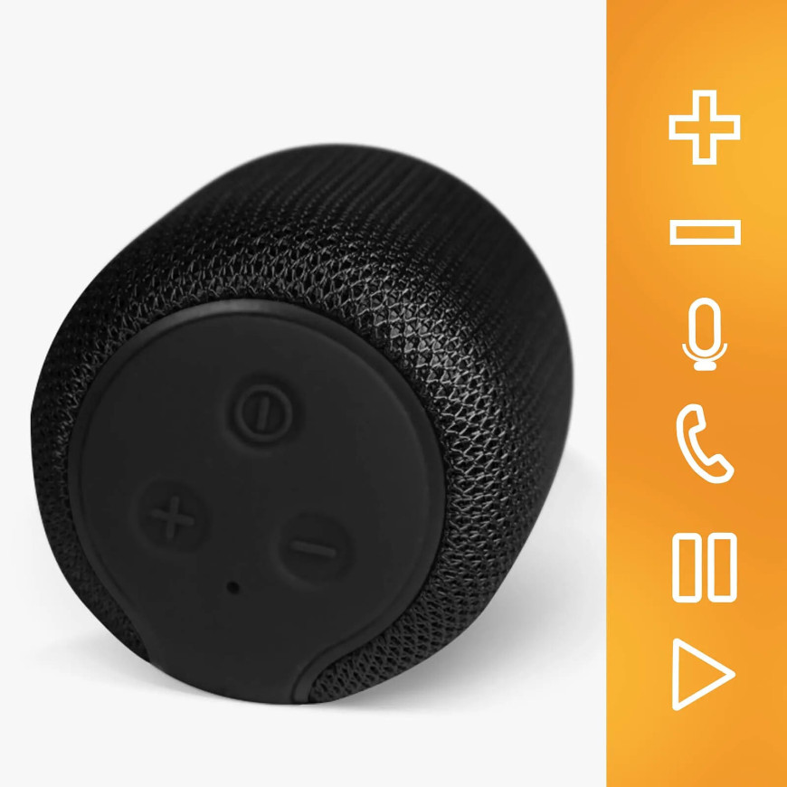 Avizar Mini Enceinte Bluetooth Radio FM et Slot Micro-SD Portable avec Dragonne noir