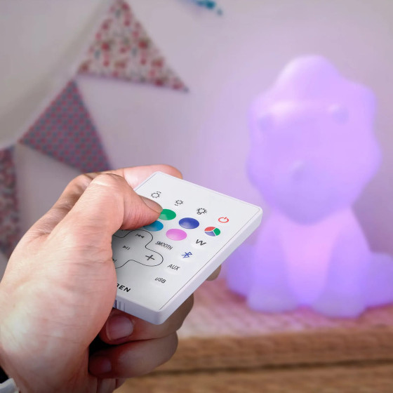 BIGBEN BTLSDINO - Enceinte portable sans fil lumineuse et veilleuse Dino