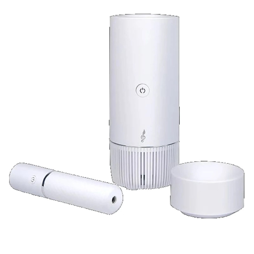 AROMASOUND Coffret Fraîcheur et Vitalité Enceinte Bluetooth Lantao avec Humidificateur Blanc