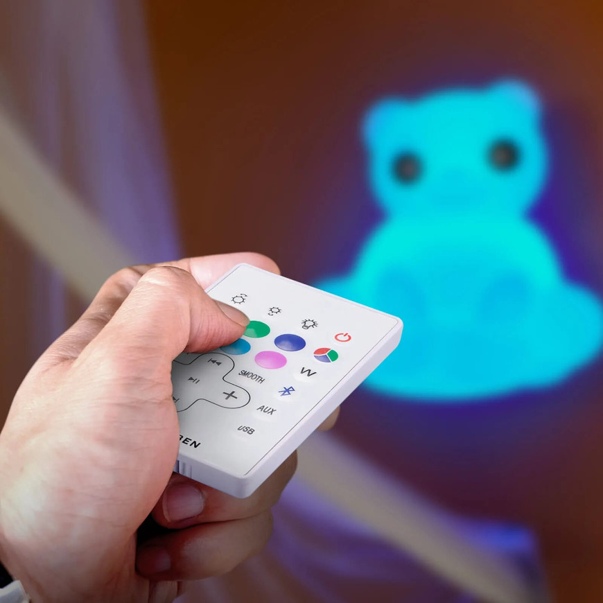 BIGBEN BTLSWBEAR - Enceinte sans fil lumineuse murale et veilleuse Ourson sur son nuage