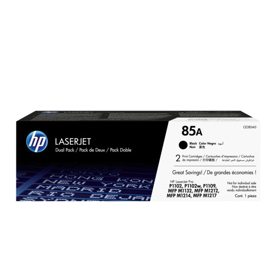 HP 85A noir (CE285AD) - pack de 2 toners HP LaserJet d'origine