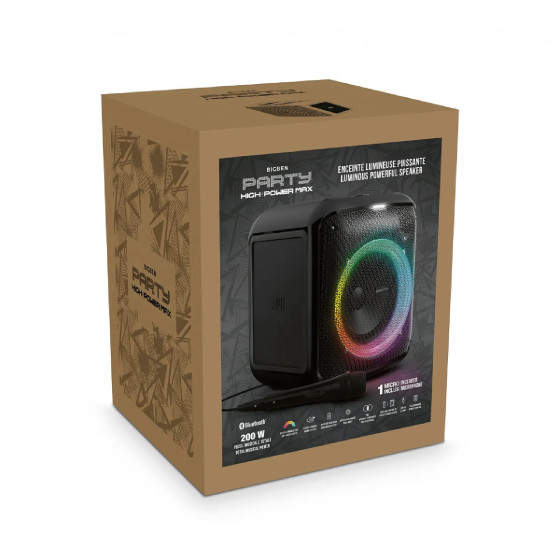 Bigben Interactive PARTYBTHPMAX - Enceinte sans fil avec Micro Puissante - Noir
