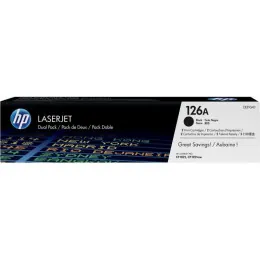 HP 126A NOIR (CE310AD) - PACK DE 2 TONERS HP LASERJET D'ORIGINE