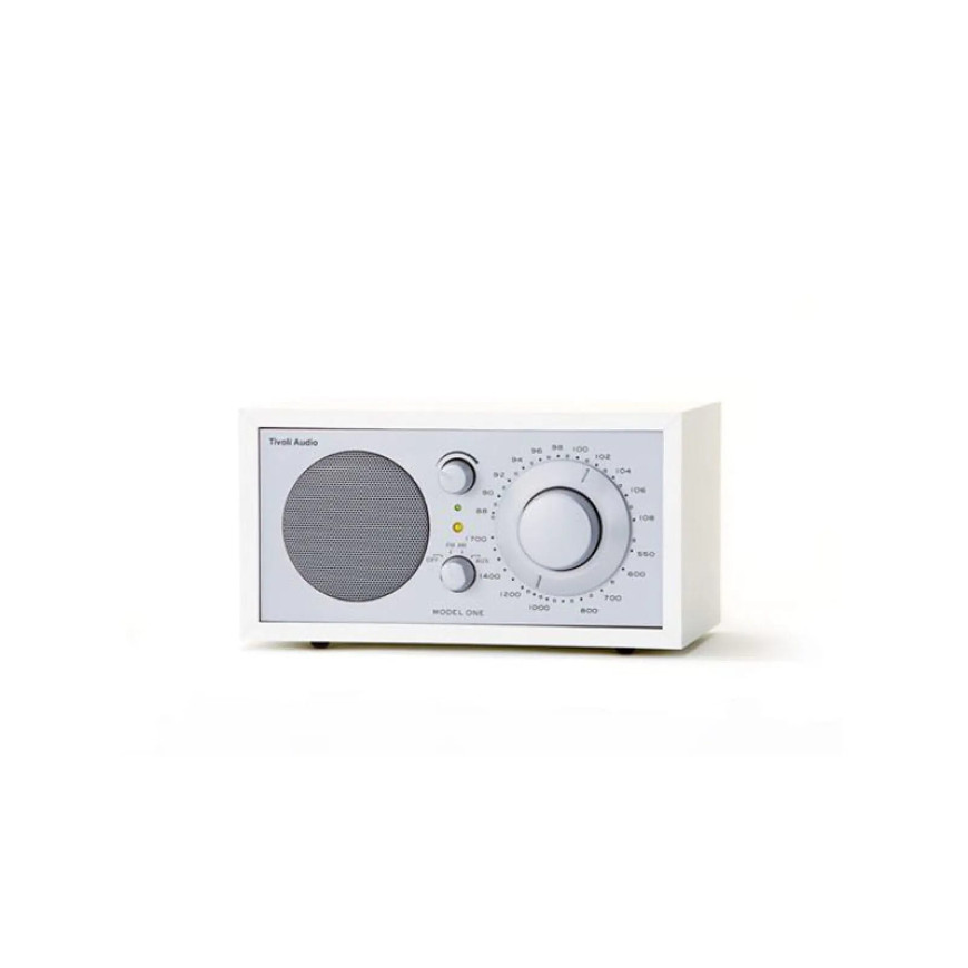 Tivoli Audio Enceinte Numérique Radio AM/FM/AUX Modèle One en Bois Blanc / Bleu