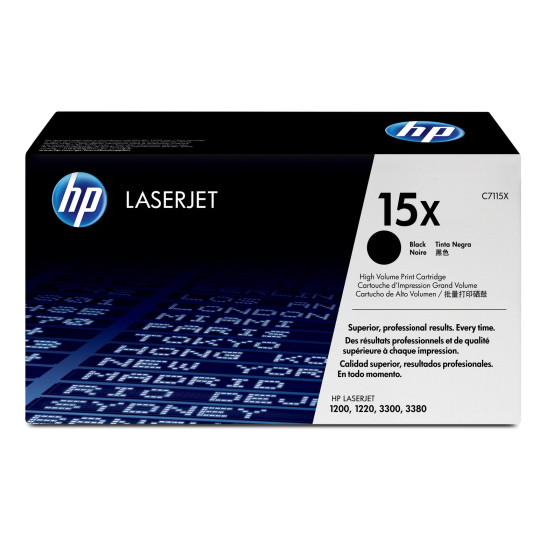 Toner HP 15X noir (C7115X) - grande capacité HP LaserJet d'origine