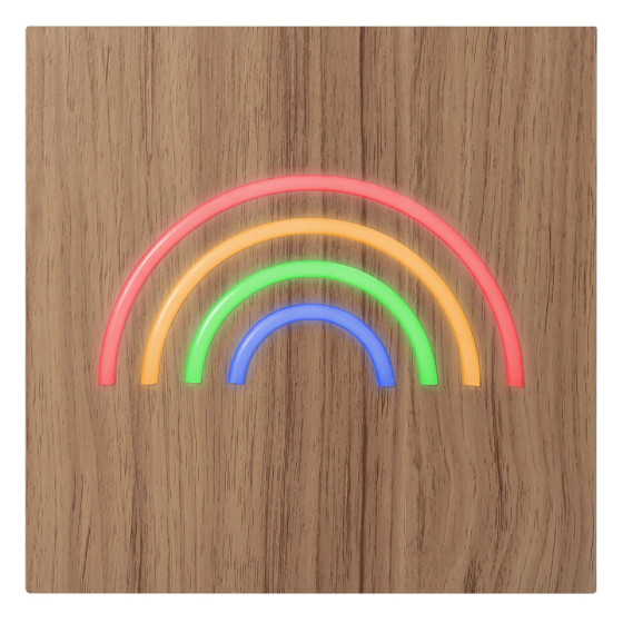 Color Block Enceinte Bluetooth 15W Néon Lumineuse L avec Charge Induction Rainbow ColorLight Multicolore