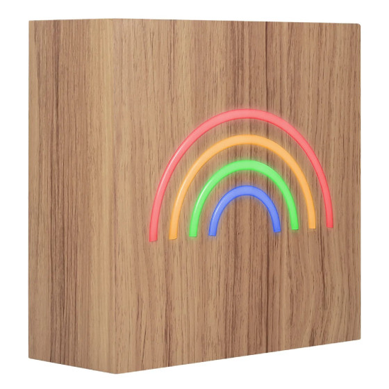 Color Block Enceinte Bluetooth 15W Néon Lumineuse L avec Charge Induction Rainbow ColorLight Multicolore