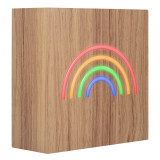Color Block Enceinte Bluetooth 15W Néon Lumineuse L avec Charge Induction Rainbow ColorLight Multicolore