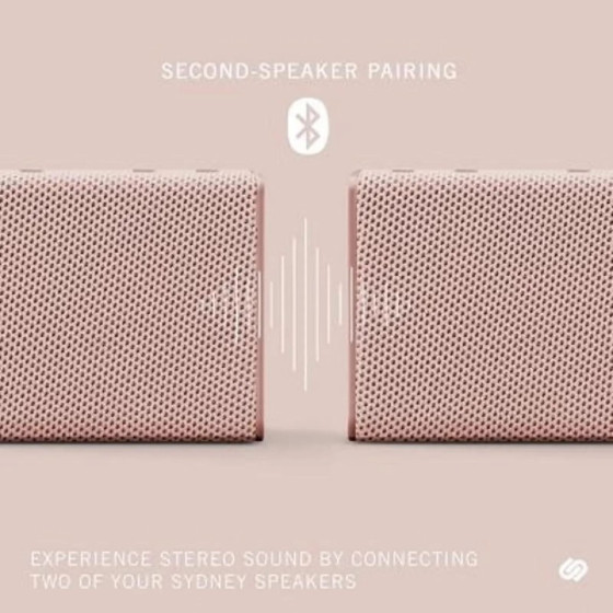 Urbanista Enceinte Bluetooth 5.0 IPX5 Sydney Portable et Légère avec Câble de Charge Rose