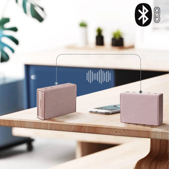 Urbanista Enceinte Bluetooth 5.0 IPX5 Sydney Portable et Légère avec Câble de Charge Rose