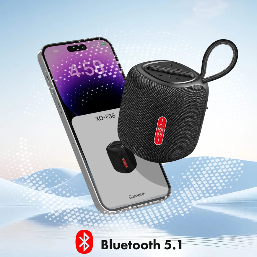 XO Enceinte Bluetooth Compact avec Dragonne Noir