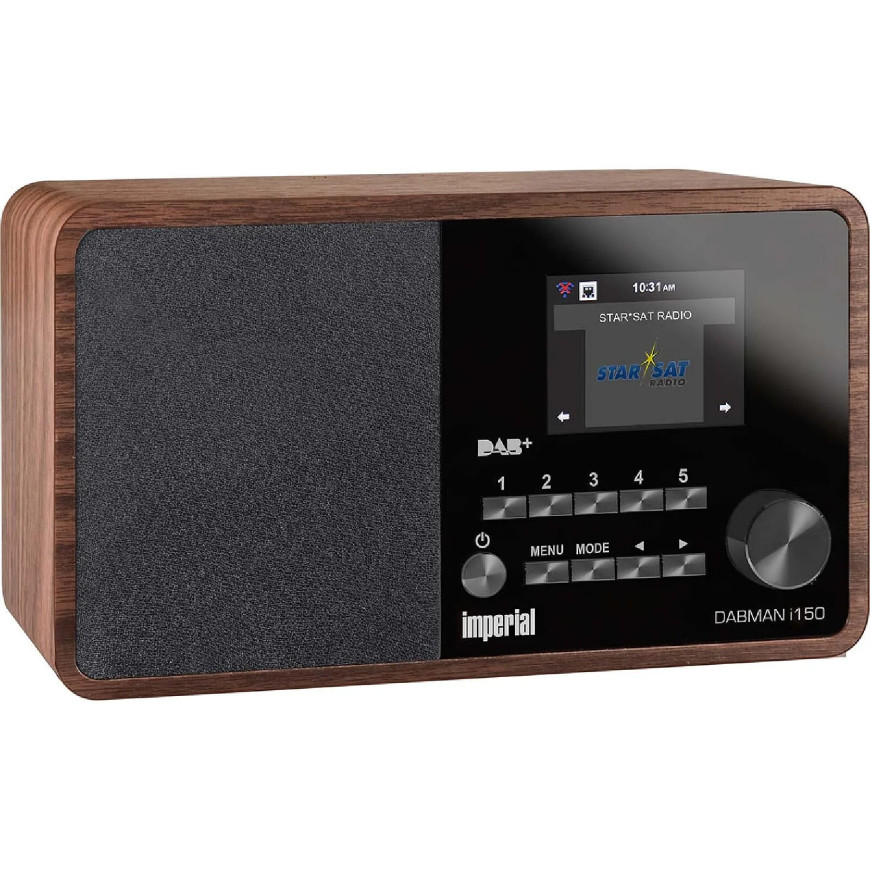 Imperial Radio Hybrid Compacte DAB+ / FM / Internet DABMAN i150 Aspect Bois Marron