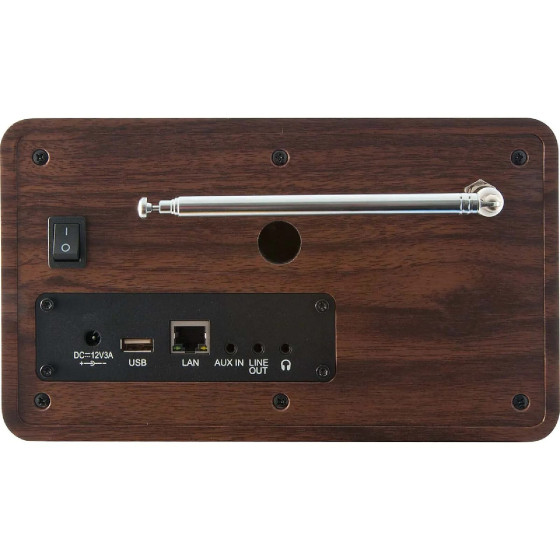 Imperial Radio Hybrid Compacte DAB+ / FM / Internet DABMAN i150 Aspect Bois Marron