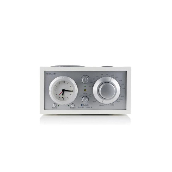 Tivoli Audio Radio-Réveil Sans Fil Modèle Three Bluetooth 5.1 avec Syntoniseur AM/FM Blanc