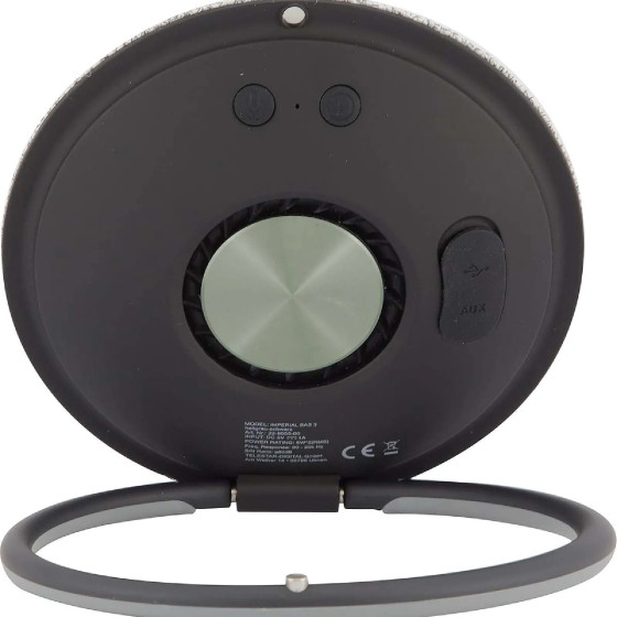 Imperial Enceinte Stéréo sans fil Bluetooth 4.2 BAS 3 Portable 10W en Coton Tissé Gris