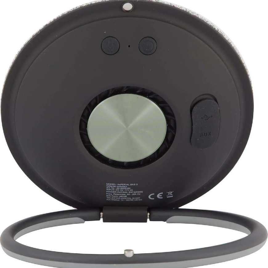 Imperial Enceinte Stéréo sans fil Bluetooth 4.2 BAS 3 Portable 10W en Coton Tissé Gris