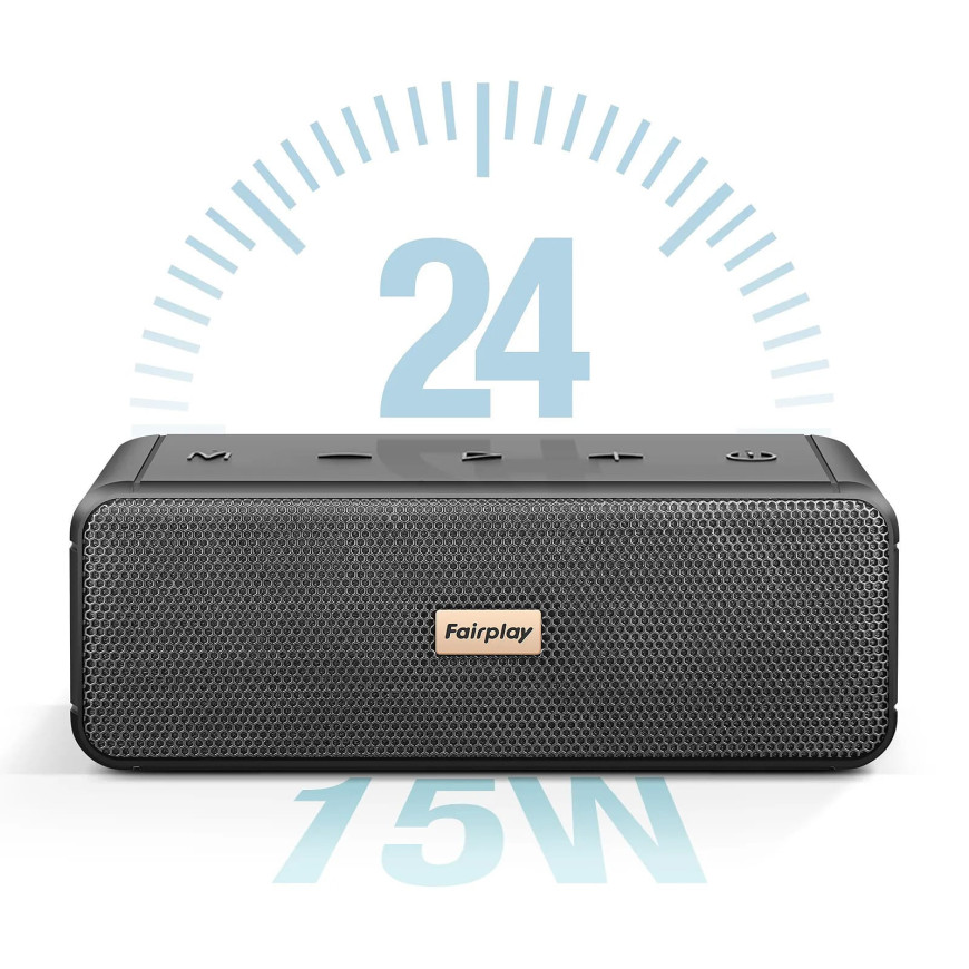Fairplay Enceinte Bluetooth Etanche IPX7 Puissance 15W Noir