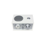 Tivoli Audio Radio-Réveil Sans Fil Modèle Three Bluetooth 5.1 avec Syntoniseur AM/FM Blanc