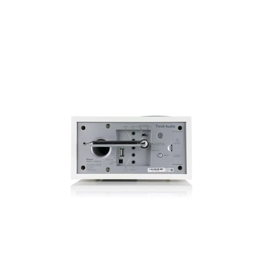 Tivoli Audio Radio-Réveil Sans Fil Modèle Three Bluetooth 5.1 avec Syntoniseur AM/FM Blanc