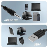 LinQ Enceinte PC Bluetooth avec Prise Jack 3.5mm + USB - Port Micro SD Noir