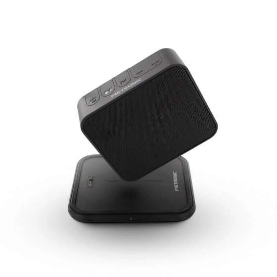 Metronic 477079 - Enceinte portable Xtra Charge bluetooth 6 W avec support de recharge sans fil