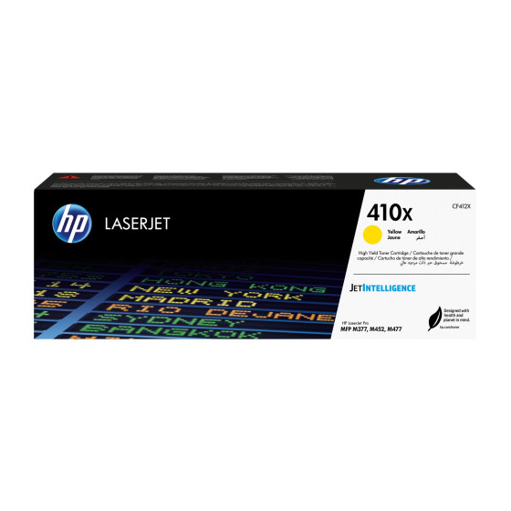 Toner HP 410X jaune (CF412X) - grande capacité HP LaserJet d'origine
