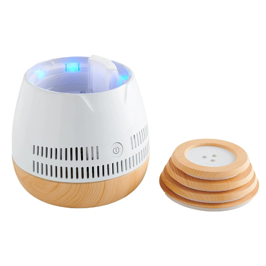 AROMASOUND Enceinte Audio Symphoney Lumineuse avec Diffuseur d'Huiles Essentielles Blanc