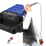 LinQ Enceinte lumineuse Bleu Bluetooth Compatible Micro,