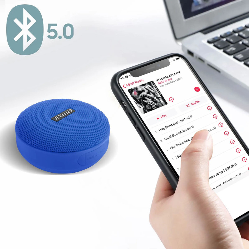 Avizar Enceinte Bluetooth Vélo Haut-parleur Sport 5W Sans-fil Étanche IPX7 bleu