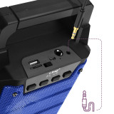 LinQ Enceinte lumineuse Bleu Bluetooth Compatible Micro,