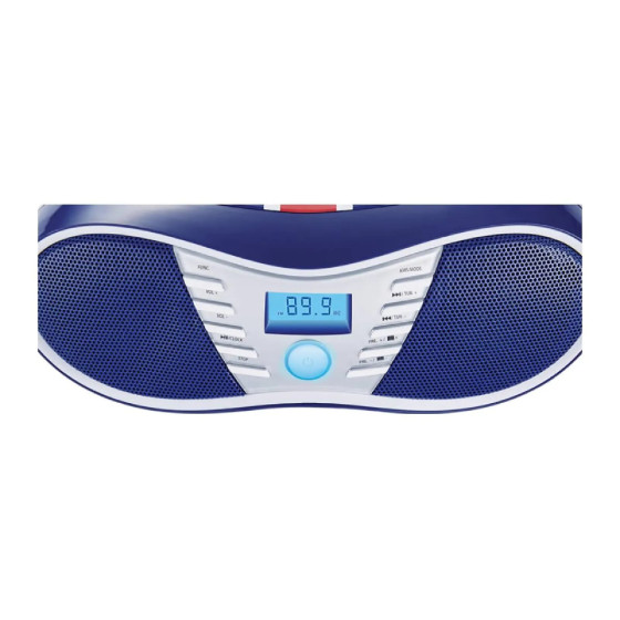 BigBen Connected Lecteur CD/Radio FM et MP3 CD58 à Motif Drapeau Anglais Bleu / Rouge