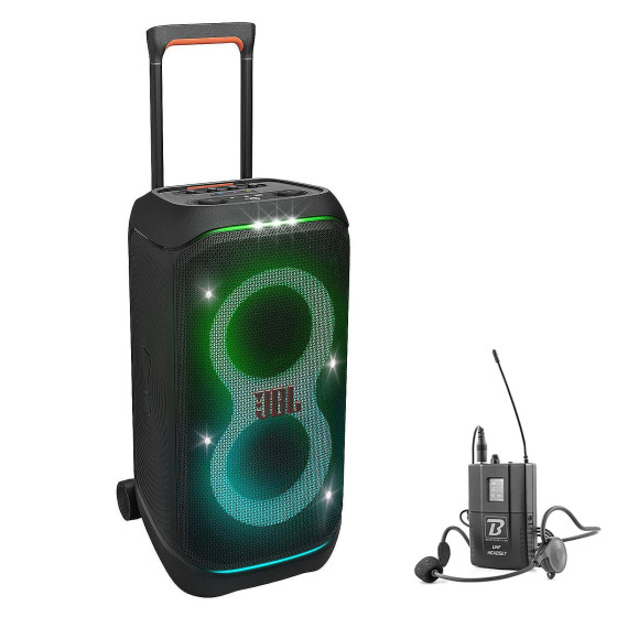 JBL PartyBox Stage 320 + BoomTone DJ UHF Headset F2