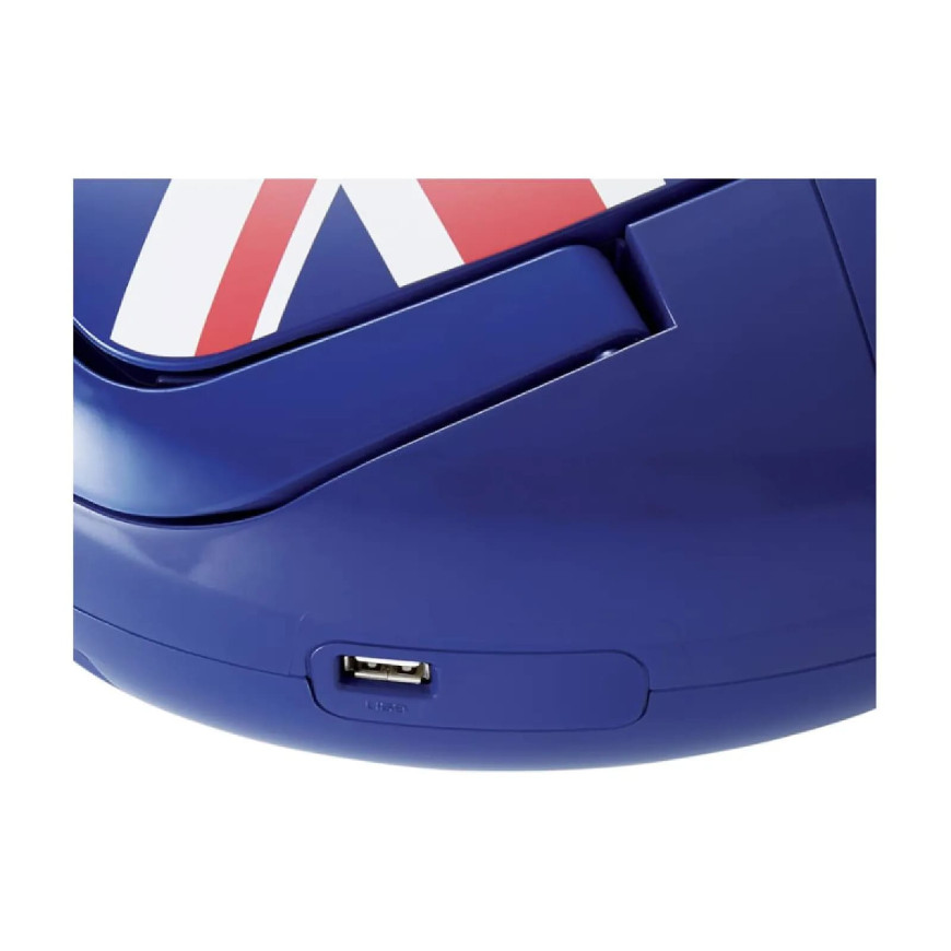 BigBen Connected Lecteur CD/Radio FM et MP3 CD58 à Motif Drapeau Anglais Bleu / Rouge