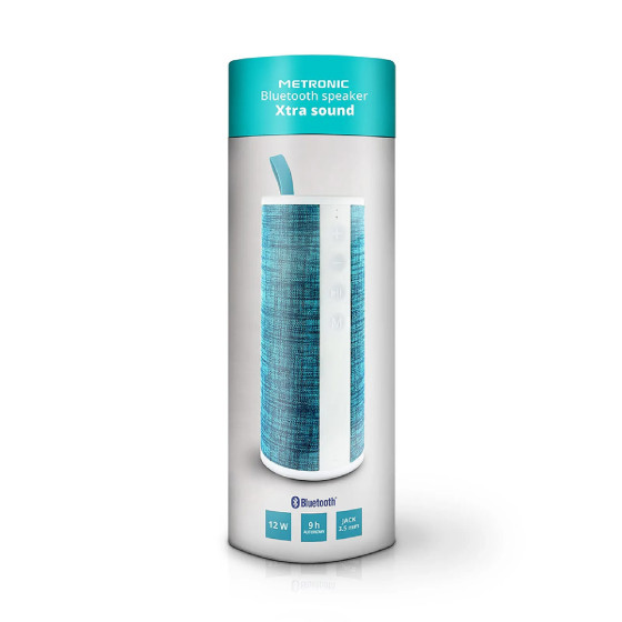 Metronic 477089 - Enceinte portable Xtra Sound bluetooth 12 W - Verte et blanche