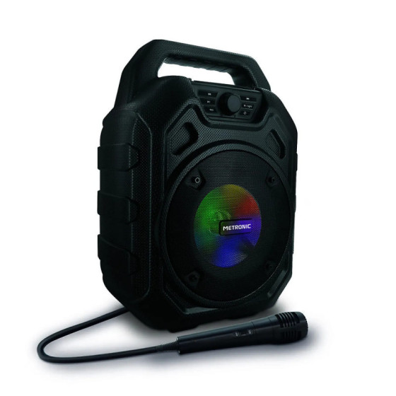 Metronic 477188 - Enceinte Mini High Power avec micro - noire