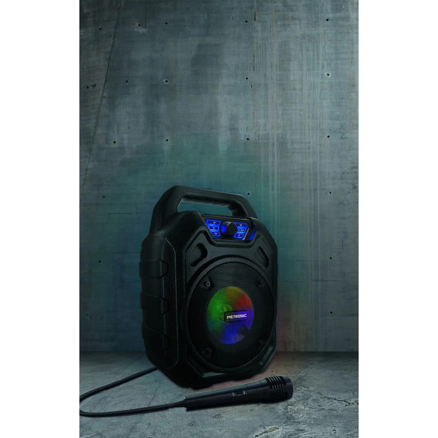 Metronic 477188 - Enceinte Mini High Power avec micro - noire