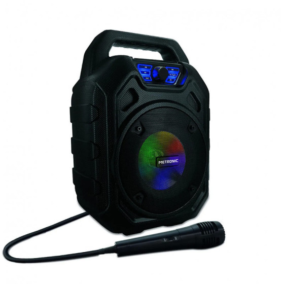 Metronic 477188 - Enceinte Mini High Power avec micro - noire