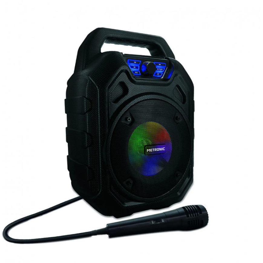 Metronic 477188 - Enceinte Mini High Power avec micro - noire