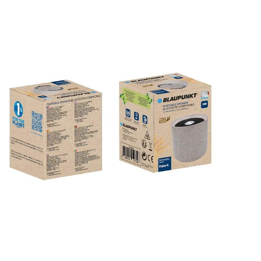 Blaupunkt - Enceinte bluetooth éco-responsable 3W - BLP3290-112 - Beige