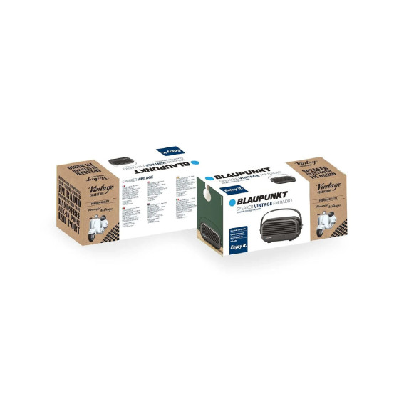 Blaupunkt Enceinte vintage bluetooth Bleu