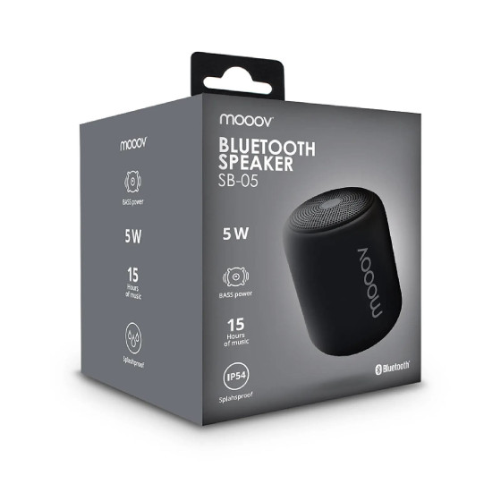 Mooov 618402 - Enceinte portable SB-05 Bluetooth 5 W - noire