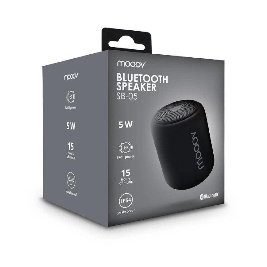 Mooov 618402 - Enceinte portable SB-05 Bluetooth 5 W - noire