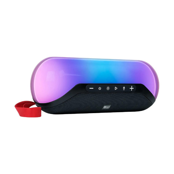 BigBen Enceinte Sans Fil Lumineuse Modèle Party Lite Bluetooth 5.0 50W avec Sangle Noir