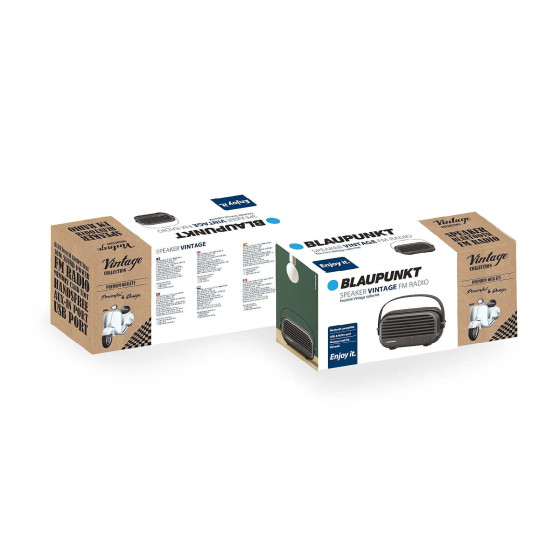 Blaupunkt Enceinte vintage bluetooth Bleu