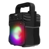 LinQ Enceinte lumineuse sans fil Noir, Design Compact et Portable